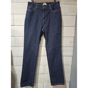 L.L. Bean Women's True Shape Jeans High-Rise Straight-Leg Fleece-Lined 10 MT